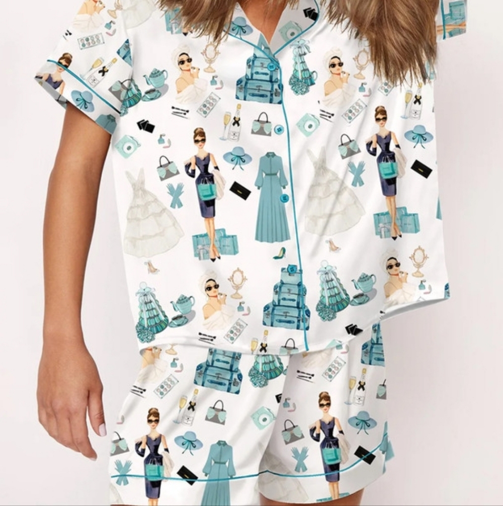 SheShow Breakfast At Tiffany's Short Pajamas